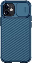 Nillkin CamShield Apple iPhone 12 Mini Hoesje met Camera Slider Blauw