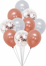 Ballonnenset Wit/Rosé (10 stuks / 30 CM)