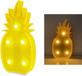 Klein Ananas led lampje -  12 x 6.2 x 2.5 cm - 5 bolletjes - Tropisch design - Zomer - Slaapkamer