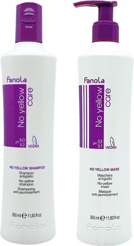 Fanola No Yello Shampooing + Masque Set 350 ml | bol.com