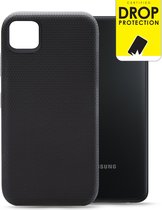 My Style Tough Telefoonhoesje geschikt voor Samsung Galaxy A22 5G Hoesje Hardcase Backcover Shockproof - Zwart
