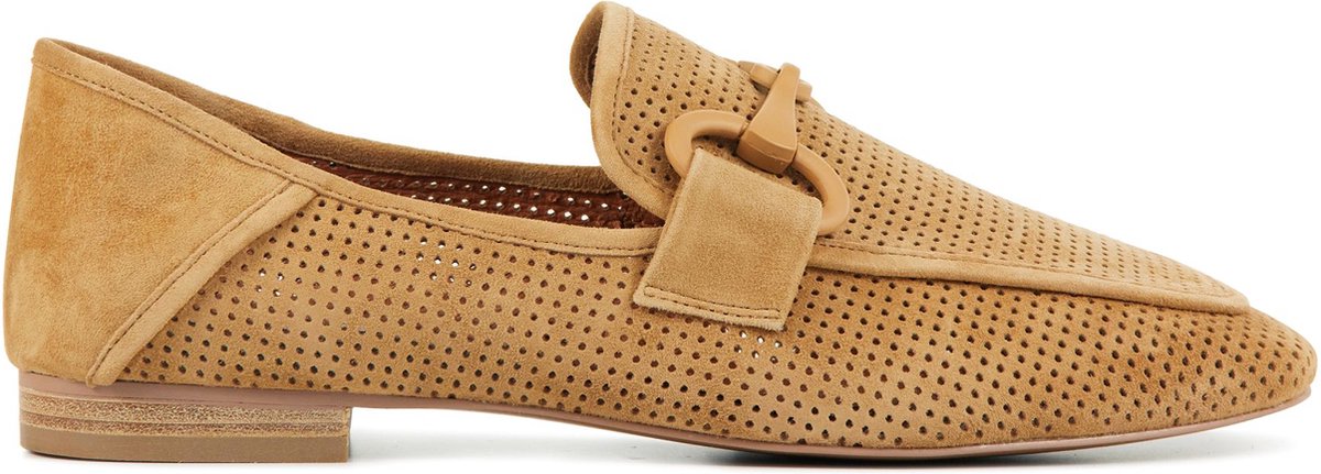 BiBi Lou Instappers Dames - Instapschoenen / Damesschoenen - Suède   - 541Z30VK - Cognac - Maat 40