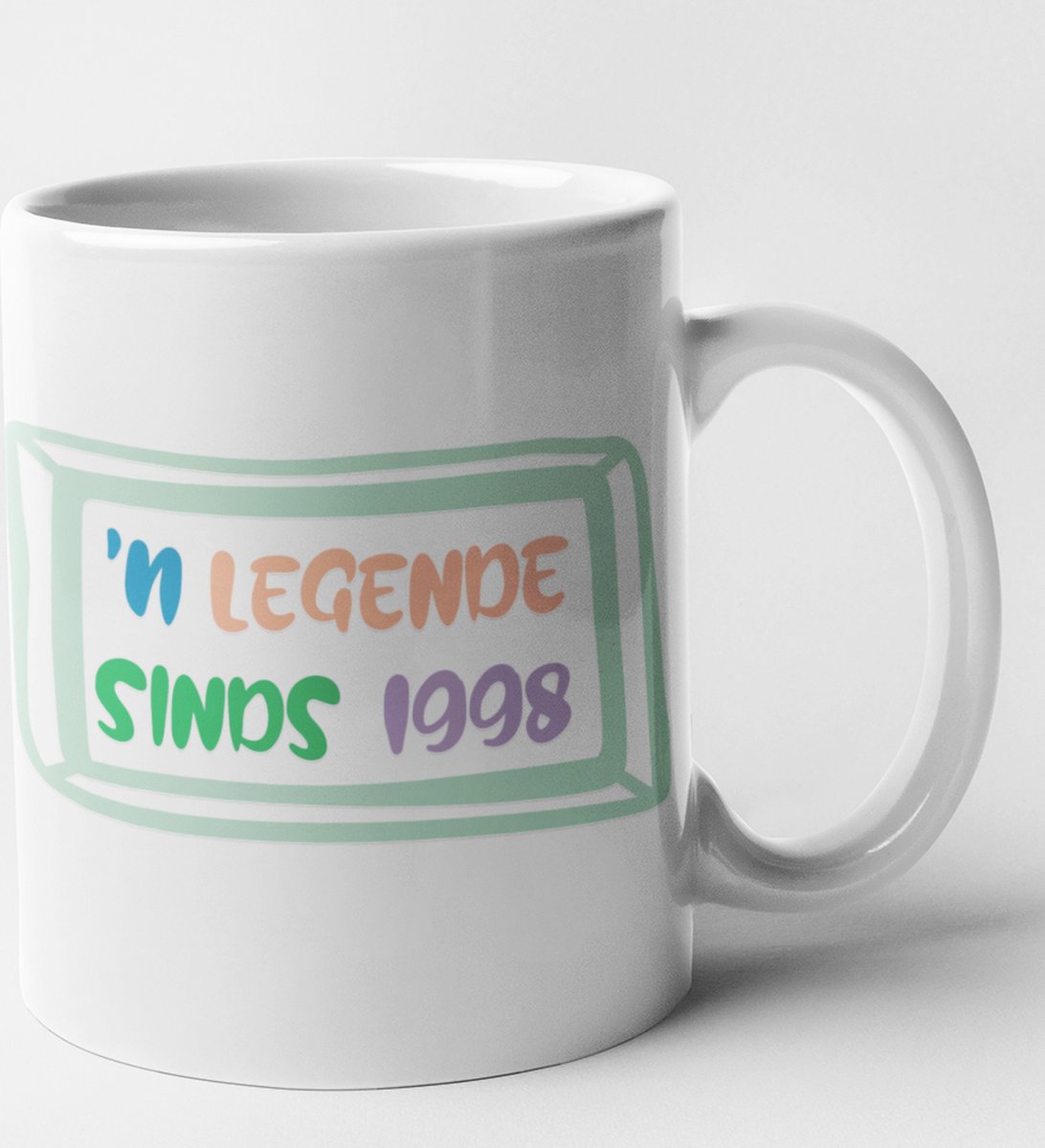 Verjaardag mok 'n legende sinds 1998