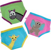 Zoocchini set van 3 oefenbroekjes - 100% organic katoen - Safari - Meisjes - 3-4 jaar
