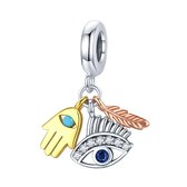 Geluk bescherming dangle bedel | Guardian bead | bedels beads cadeau | Zilverana | geschikt voor Biagi , Pandora , Trollbeads armband | 925 zilver