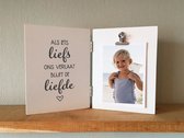 StylShop - Fotolijst - Als iets liefs ons verlaat - wit - in memoriam troostgeschenk troost geschenk bij overlijden