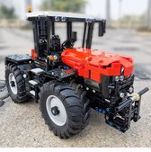brickparts.nl - 17020 Tractor (rood, RC) - Boerderij - Compatible met de bekende merken - Motoren, accu, afstandsbediening - Bouwset, constructieset - 2716 onderdelen - Mouldking