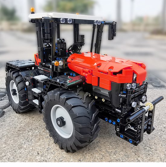 Aktie!!! - 17020 Tractor (rood, RC) - Boerderij - Compatible met de bekende merken - Motoren, accu, afstandsbediening - Bouwset, constructieset - 2716 onderdelen - Mouldking