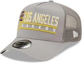 New Era LA Lakers Graphic Logo Grey A-Frame Trucker Cap