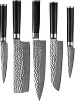 Shinrai Japan ™ - Ensemble de 5 couteaux japonais Damas à 67 couches
