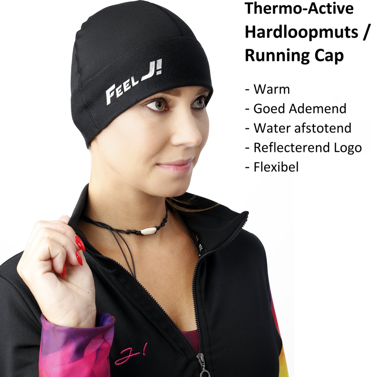 Feelj Hardloop Muts - Running Cap Basic Black - One Size
