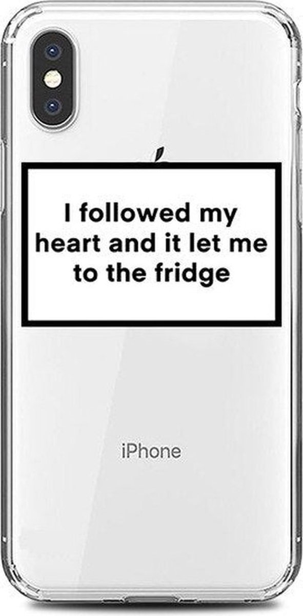 iPhone 13 hoesje I followed my heart and it let me to the fridge - Transparant - Antisocial - iPhone 13