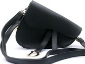 Tas Dames - Saddle Bag - PU Kunstleer - 22x16x3,5 cm - Zwart