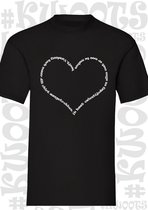 IK HAAT VALENTIJNSDAG heren t-shirt - Zwart - Maat M - korte mouwen - leuke shirtjes - grappige teksten - quotes - kwoots - Valentine - Valentijnsdag