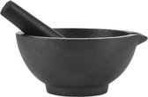 Vijzel & Stamper Gorm - Gietijzer Vijzel - Kruidenstamper - Zwart 13 cm - Kwaliteit Vijzel