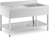 Royal Catering Spoelbak - 1 Wastafel - Royal Catering - roestvrij staal - 140 x 70 cm