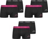 Kappa – boxershort heren – 6 stuks – zwart – roze – maat M – onderbroeken heren