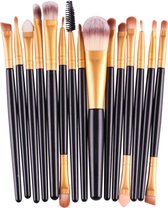 DW4Trading® Make Up Penselen - Set van 20 Stuks - Zwart