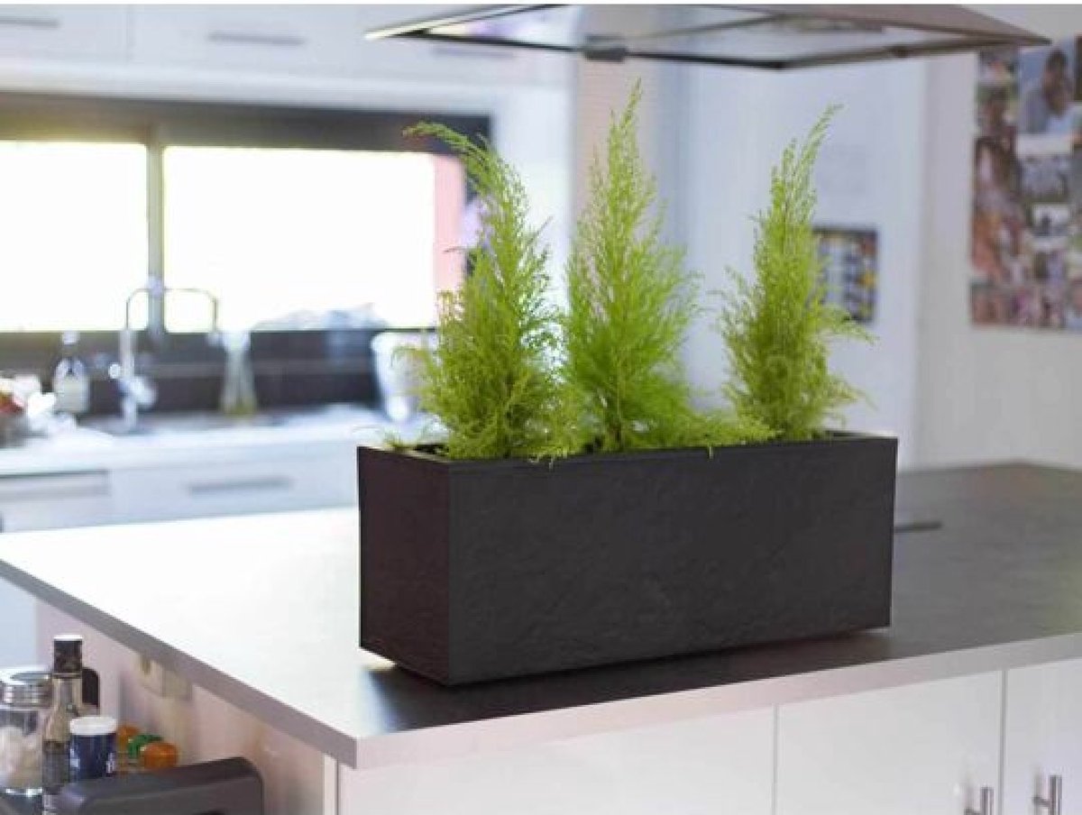 Eda Volcania Up Flower Box, 80 cm, pebble grey