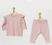 Andywawa Babymeisjes Ribbed Lounge Set Modal Natura - Kraamcadeau Meisjes  - 68/74