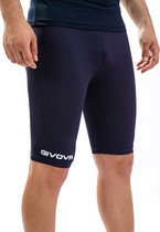 Thermoshort/sliding pants Navy Blauw, Givova P004, taille S, logo brodé