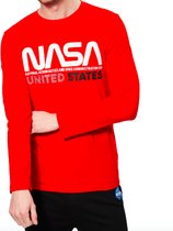 Nasa heren t-shirt - rood - Maat XXL