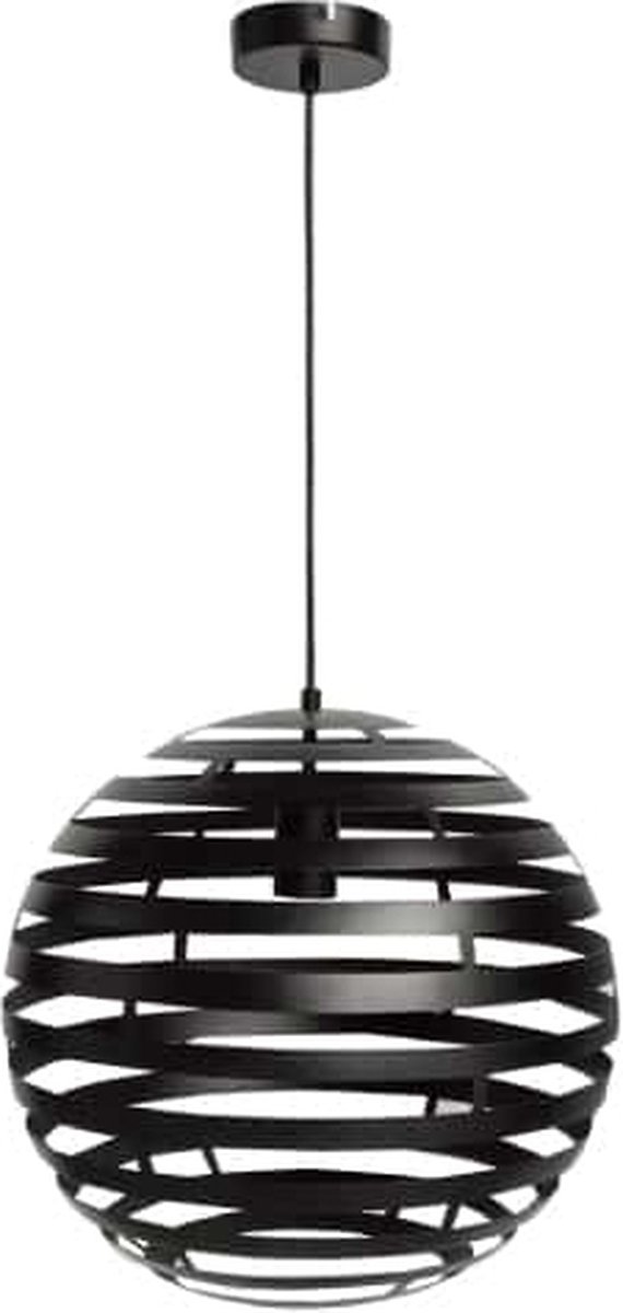 Haluta Industriële Hanglamp - Hanglamp Eetkamer - Ø 40 cm - E27- Zwart Staal