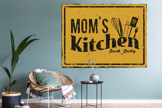 Canvas schilderij 160x120 cm - Wanddecoratie Keuken - Moeder - Keukengerei - Muurdecoratie woonkamer - Slaapkamer decoratie - Kamer accessoires - Schilderijen - Cadeau voor vrouw