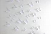 3D vlinder muurstickers - set van 12 - Lichtroze