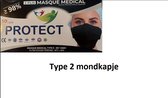 50x Medische mondkapje Type II Zwarte wegwerp medische mondkapjes met oorlussen | EN14683:2019 | 98% filtratie chirurgisch mondmaskers 2R - 3 laags masker
