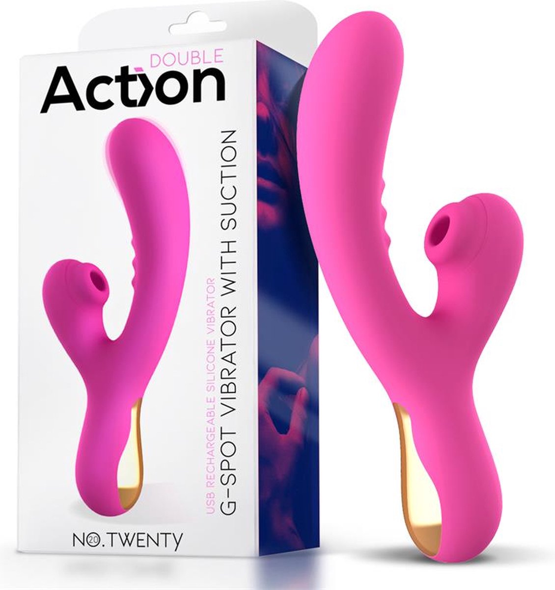 No. Twenty G-Spot Vibe with Clitoris Sucker USB Silicone