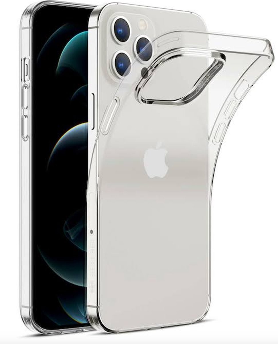 Iphone hoes - Iphone 13 pro max - case - siliconen - transparant - beschermhoes - protective case -