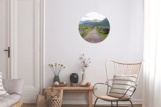 Cercle mural - Cercle mural - Route de campagne vers le Ben Nevis en Ecosse - Aluminium - Dibond - 30x30 cm - Intérieur et Extérieur