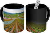 Magische Mok - Foto op Warmte Mok - Kleurrijke bloemen in Japan - 350 ML
