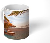 Mok - Strand - Strandstoel - Zonsondergang - 350 ML - Beker