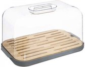 Broodtrommel Met Bamboe Snijplank En Kruimellade-Brood Bewaar Doos-Bamboe Snij Plank-Brood Trommel