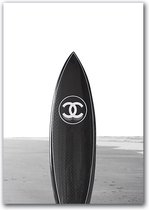 Canvas Experts poster met Exclusief Chanel surfboard 100x70CM *ALLEEN POSTER OP 250GR PAPIER * Wanddecoratie | Poster | Wall art | canvas Doek |muur decoratie |