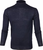 Suitable - Merino Coltrui Pull Donkerblauw - Maat XL - Modern-fit