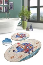 Badkamertapijt - badmat met olifant print - tweedelig