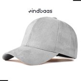 Legend Cap Basic - eindbaas - Suede pet - Light Grey - Luxe lichtgrijze suede pet