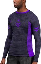 Hayabusa Arrow Ranked Long Sleeve Rashguard - Paars - maat XL