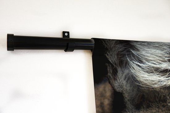 Tapisserie Animaux sur fond noir - Puma sur fond noir Tapisserie coton 120x80 cm - Tapisserie avec photo