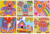 3D Eva Foam Stickers - Mozaiek puzzelen met vilt - Beer, Bloemen, Hartje, Vlinder, Vogel, Konijn - Kinderen - Educatief - 6 stuks