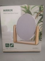 MIRROR WITH BAMBOO BASE