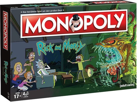 Thumbnail van een extra afbeelding van het spel Winning Moves - Rick & Morty - Monopoly - Klassiek bordspel in een modern jasje