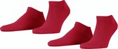 Esprit Basic Uni 2-Pack Sneakersokken korte vlakte zonder motief dun en effen Katoen Multipack Rood Heren sokken - Maat 47-50