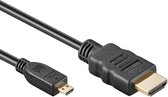 Micro HDMI - HDMI kabel - versie 1.4 (4K 30Hz) - verguld / zwart - 0,50 meter
