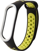 DrPhone XB4 - Mi band - sportHorlogeband - Armband Geschikt voor smartwatches/Mi band 3/4 - Zwart/Geel