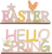 Hello Easter | Houten Letters | Pasen | Paasdecoratie | Decoratie | Woonkamer | Feestdecoratie