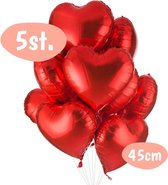 Folie Hartjes Ballonnen - Romantische Versiering - Valentijn Versiering - Cadeautje Voor Hem of Haar - Folieballon - Liefde - Hart - I Love You - Hartjes Ballon - Valentijnsdag - M